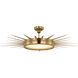 Suzanne Kasler Soleil LED 44.5 inch Hand-Rubbed Antique Brass Semi-Flush Mount Ceiling Light