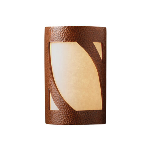 Ambiance 1 Light 7.75 inch White Crackle ADA Wall Sconce Wall Light