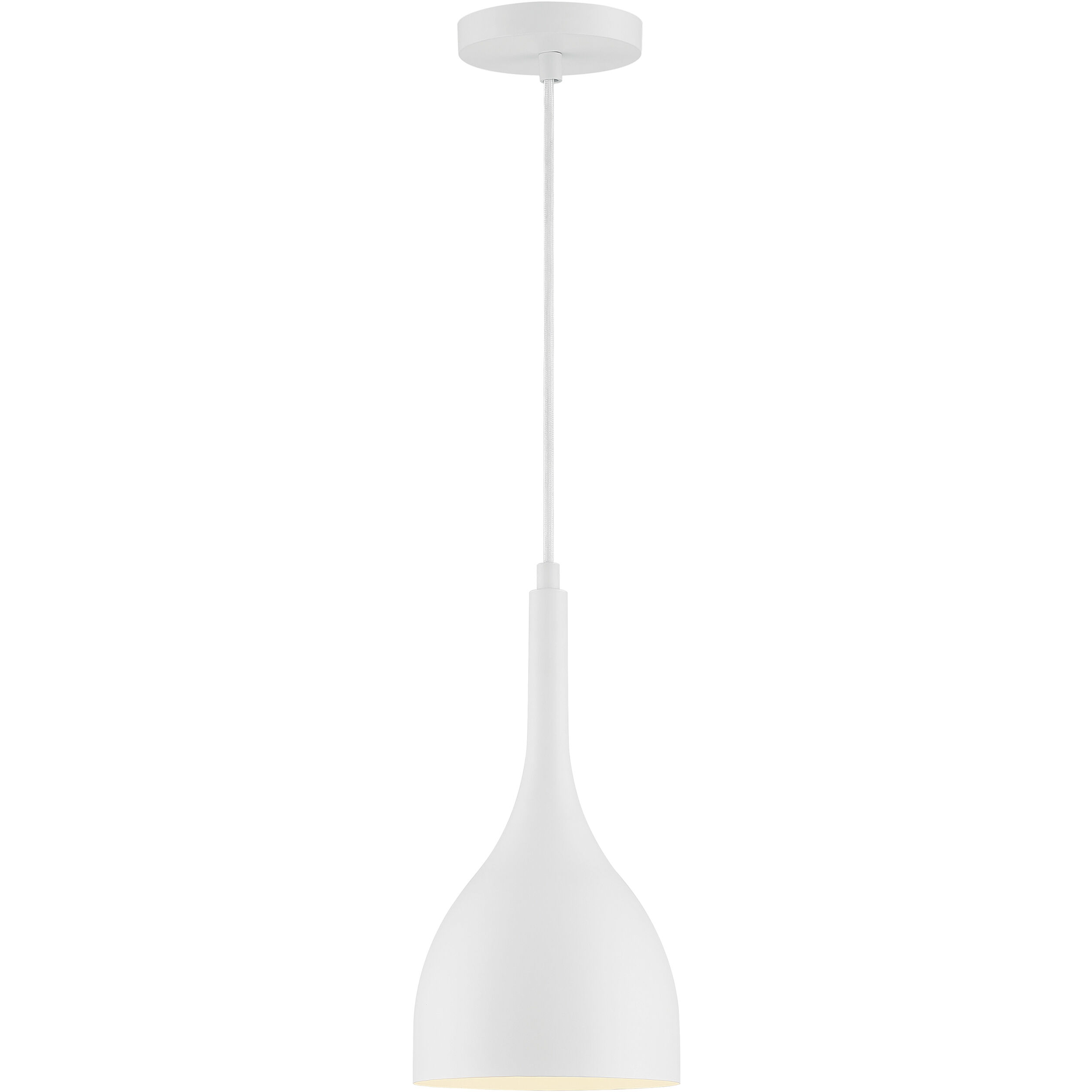 Bellcap 1 Light 7 inch Matte White Pendant Ceiling Light