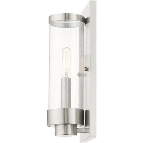 Hillcrest 1 Light 12 inch Brushed Nickel Outdoor ADA Wall Lantern