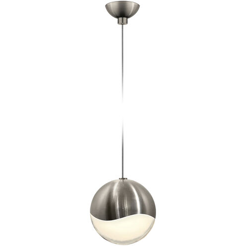 Grapes LED 4 inch Satin Nickel Pendant Ceiling Light in White Glass