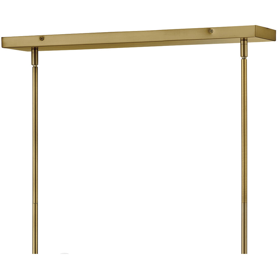 Millie LED 39 inch Lacquered Brass Chandelier Ceiling Light, Linear