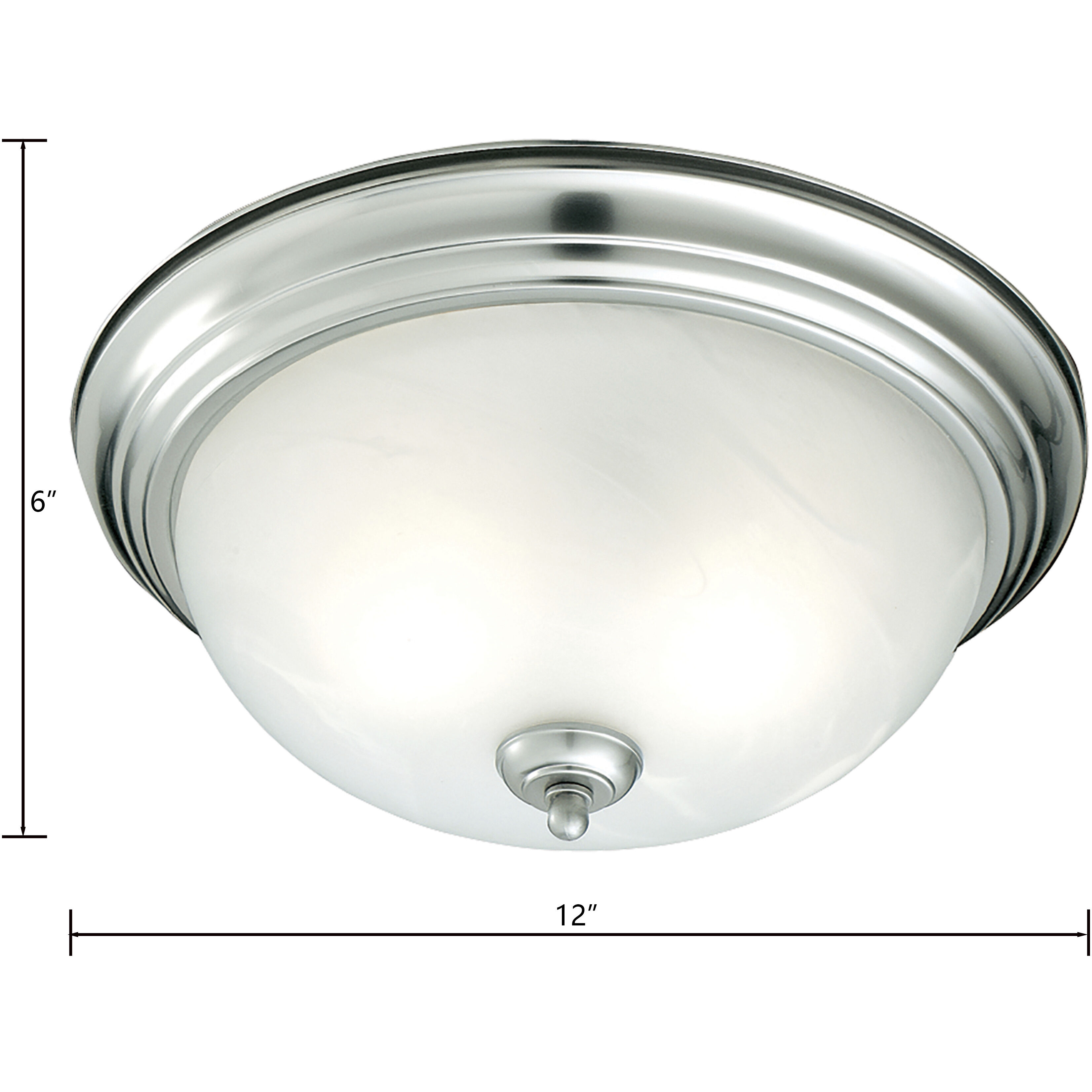 Harmony 1 Light 12 inch Brushed Nickel Flush Mount Ceiling Light