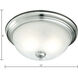 Harmony 1 Light 12 inch Brushed Nickel Flush Mount Ceiling Light