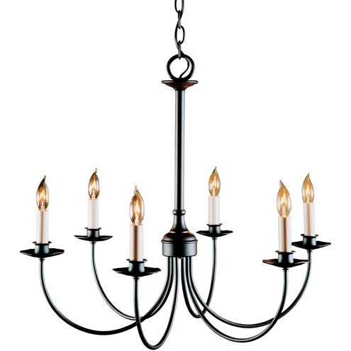 Simple Lines 6 Light 25 inch Natural Iron Chandelier Ceiling Light