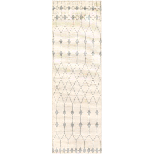 Beni Ourain 96 X 30 inch Cream/Light Gray Rugs