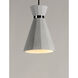 Sash LED 7.75 inch Gray and Polished Chrome Single Pendant Ceiling Light
