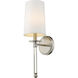 Mila 1 Light 5.5 inch Brushed Nickel Wall Sconce Wall Light