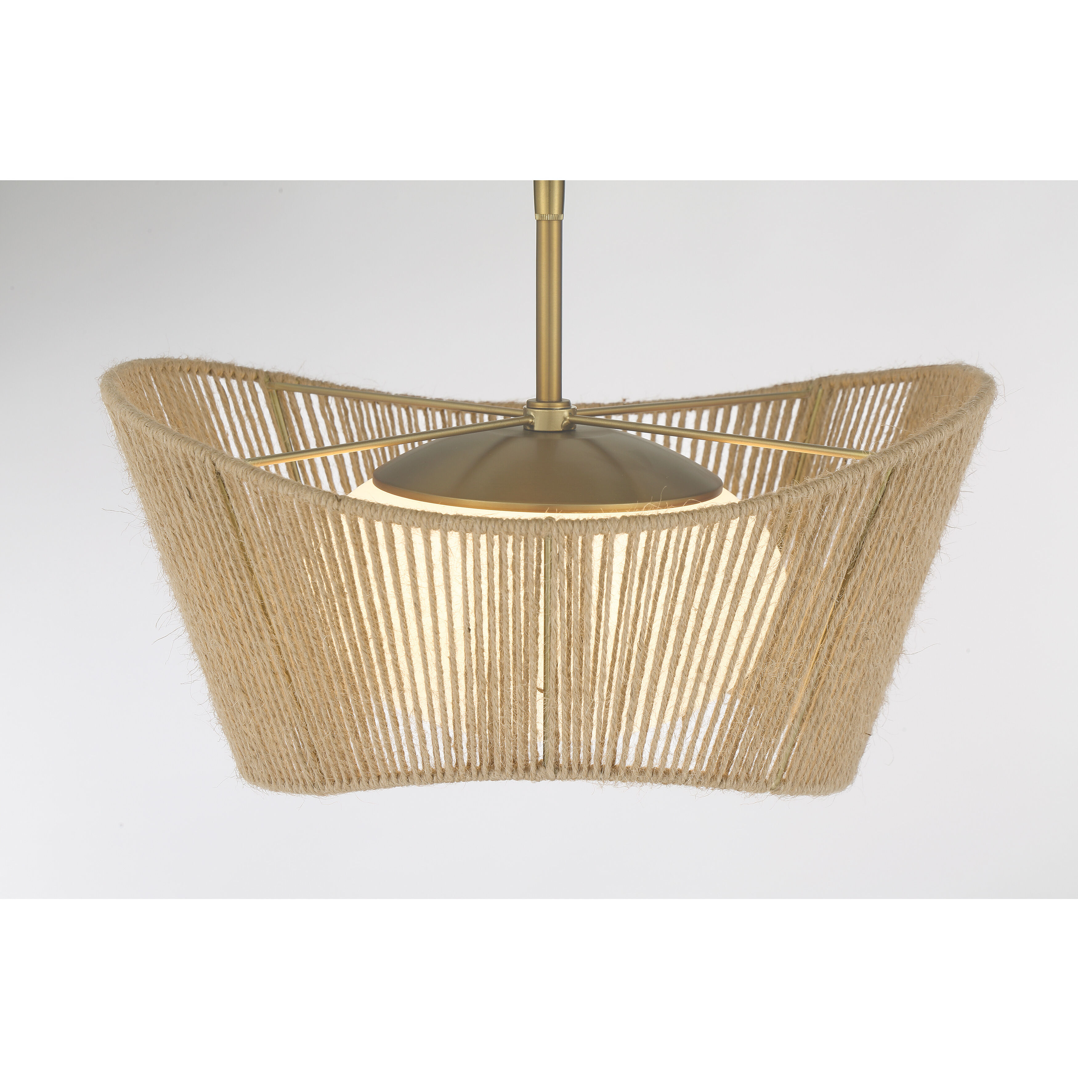 Key Largo 1 Light 16 inch Soft Brass Semi Flush Ceiling Light
