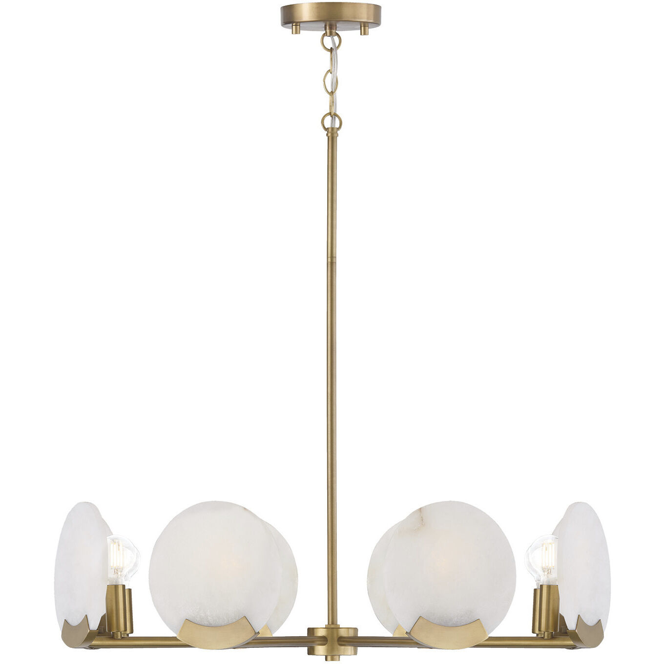 Oriya 8 Light 27.75 inch Aged Brass Chandelier Ceiling Light