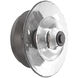 Atmosphere Cirrus LED Graphite Sconce/Flush Mount Ceiling Light in 3000K LED, Clear Granite, Medium