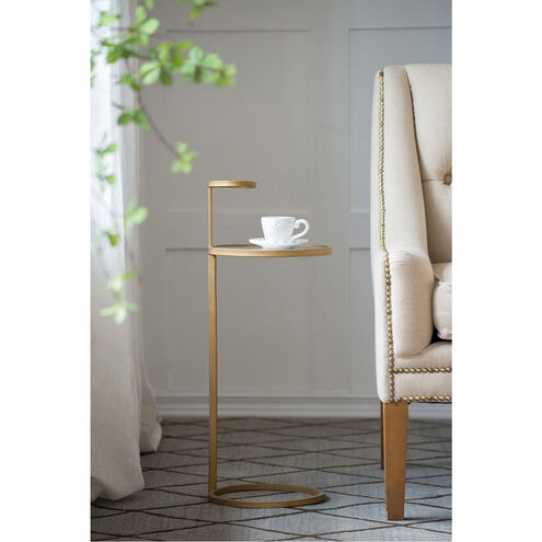 Round 11 inch Gold Chairside Table