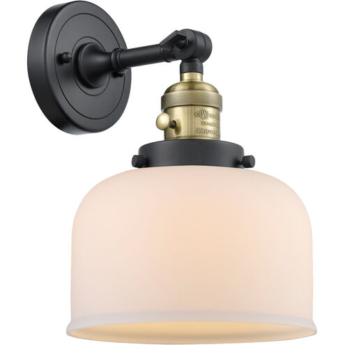Franklin Restoration Large Bell LED 8 inch Black Antique Brass Sconce Wall Light, Franklin Restoration