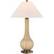 Striae 30.75 inch 100 watt Yellow and Off-White Table Lamp Portable Light