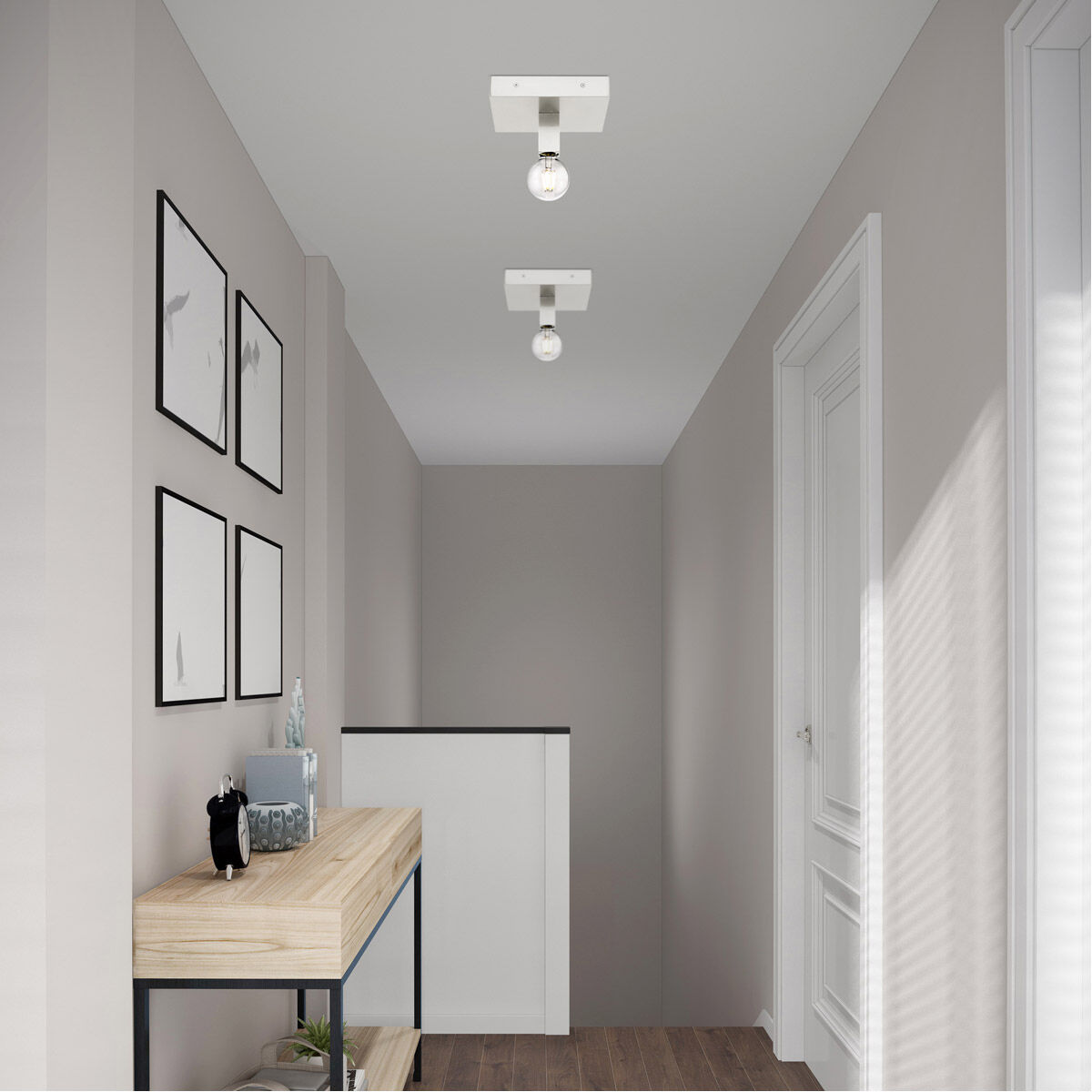 Solna 1 Light 9 inch Brushed Nickel Flush Mount Ceiling Light