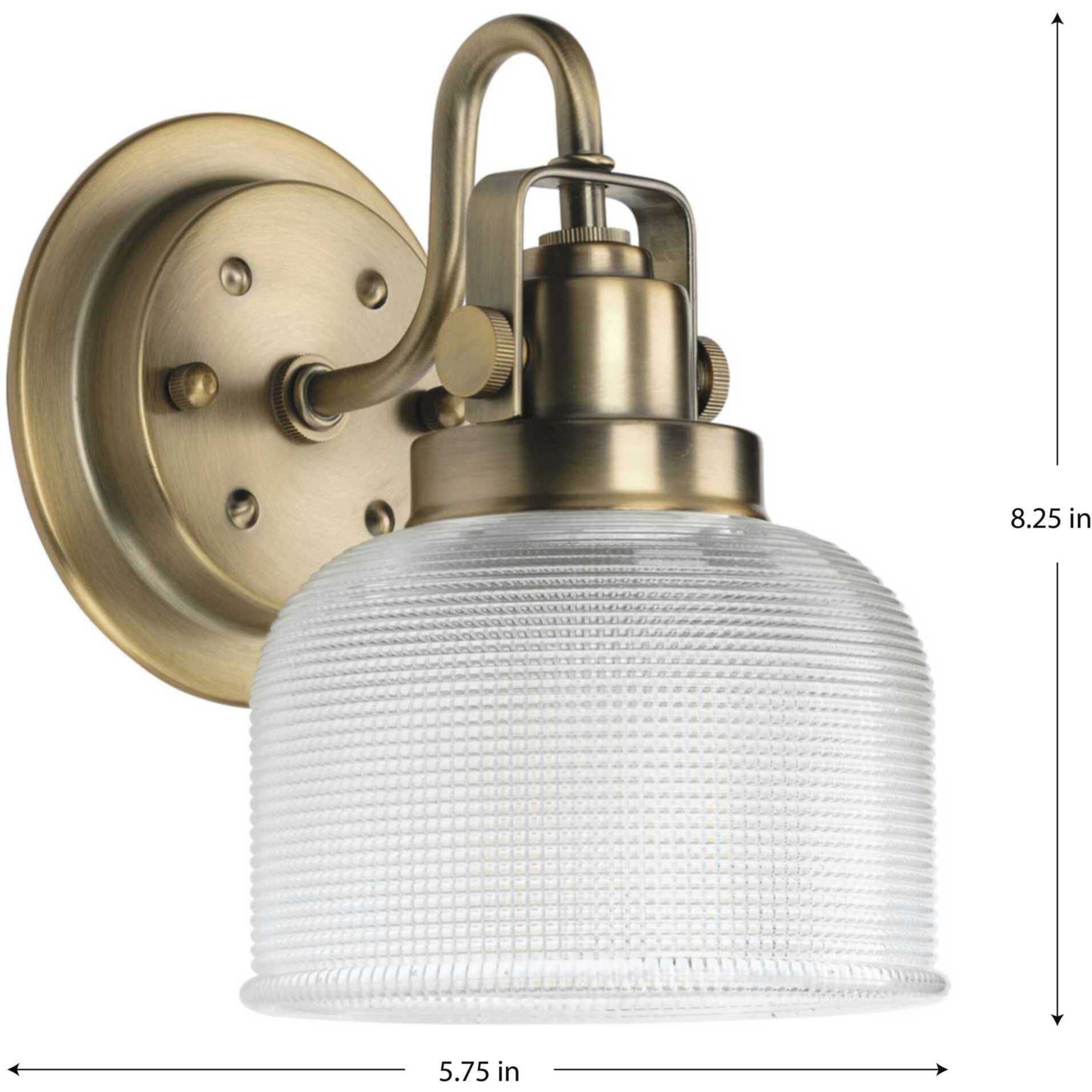 Artrude St 1 Light 5.75 inch Vintage Brass Bath Vanity Wall Light