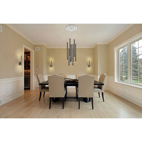 Forest LED 16 inch Chrome Chandelier Ceiling Light