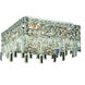 Maxime 4 Light 12 inch Chrome Flush Mount Ceiling Light in Royal Cut