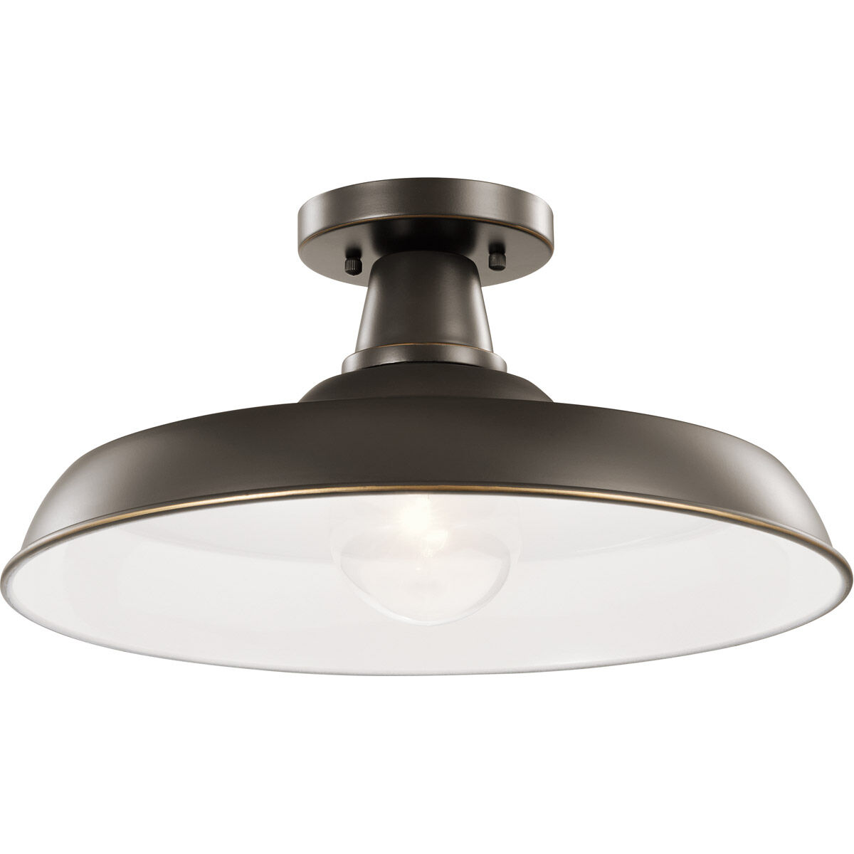 Pier 1 Light 17 inch Olde Bronze Pendant/Semi Flush Ceiling Light