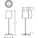 Glam 14.5 inch 2.00 watt White Table Lamp Portable Light