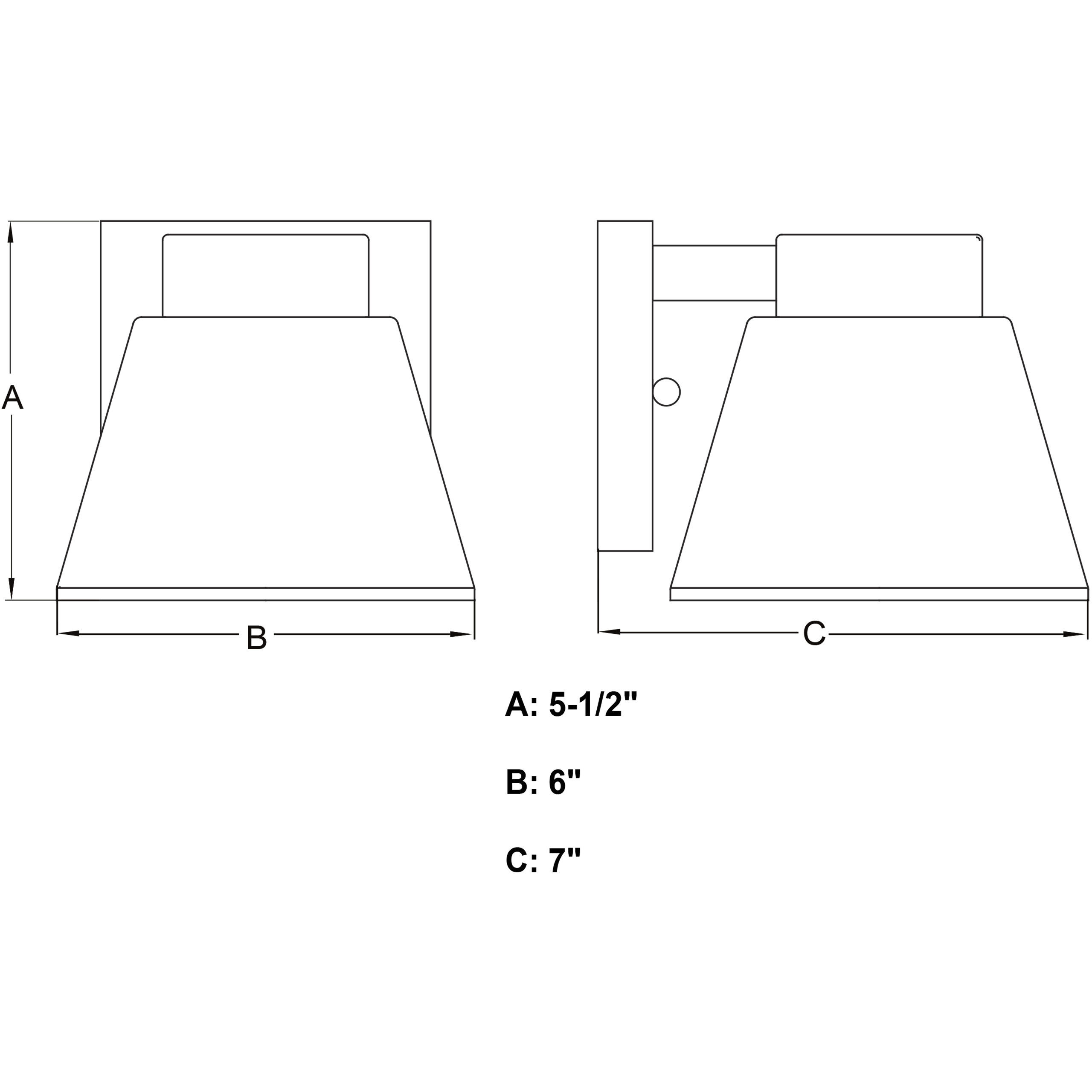 Evans LED 5.5 inch Textured Black Outdoor Wall Sconce