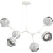 Cabochon LED 30.9 inch Salt White with White Marble Pendant Ceiling Light in 3000K LED, Smoke, Modern Branch