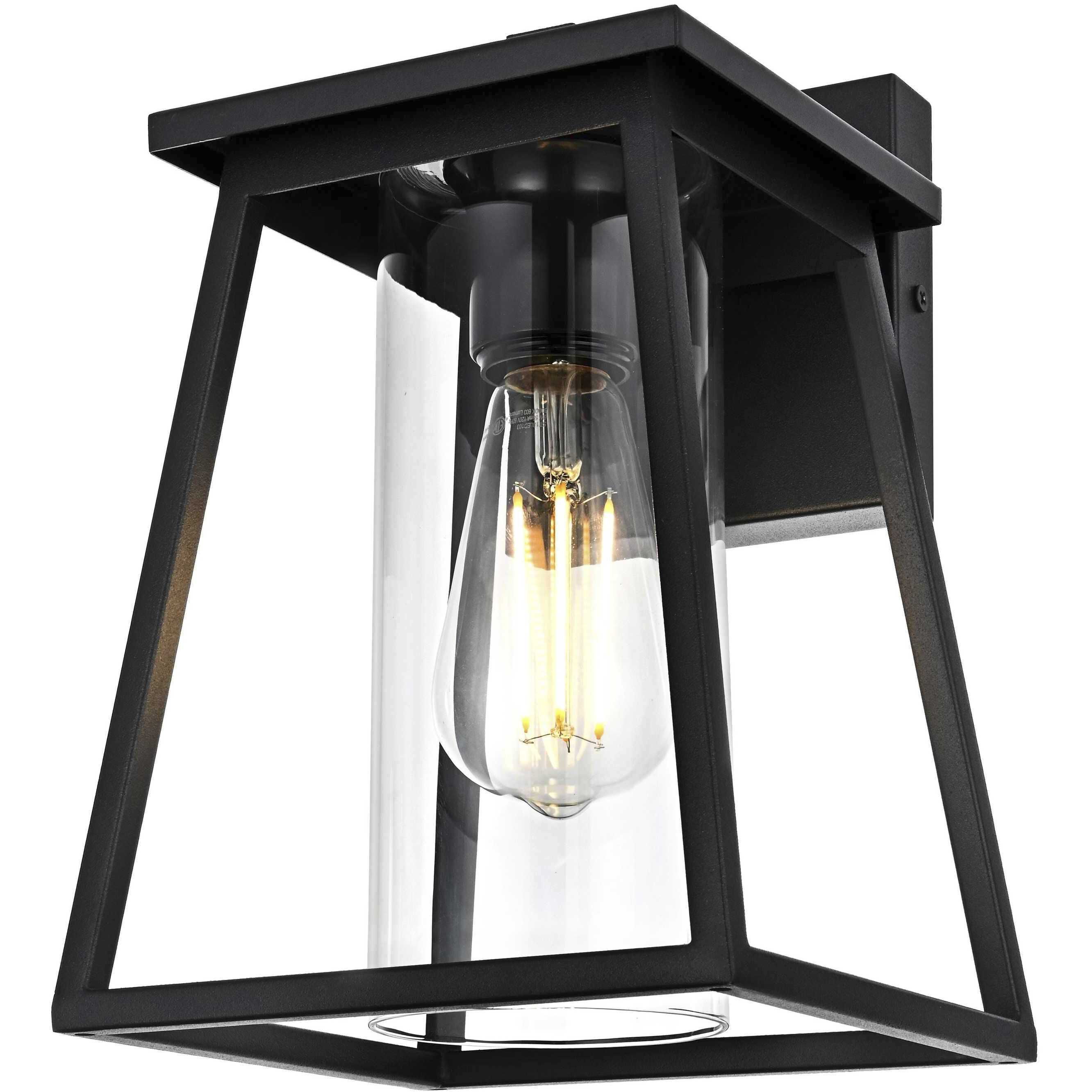 Lambert 1 Light 10.5 inch Black Outdoor Wall Sconce