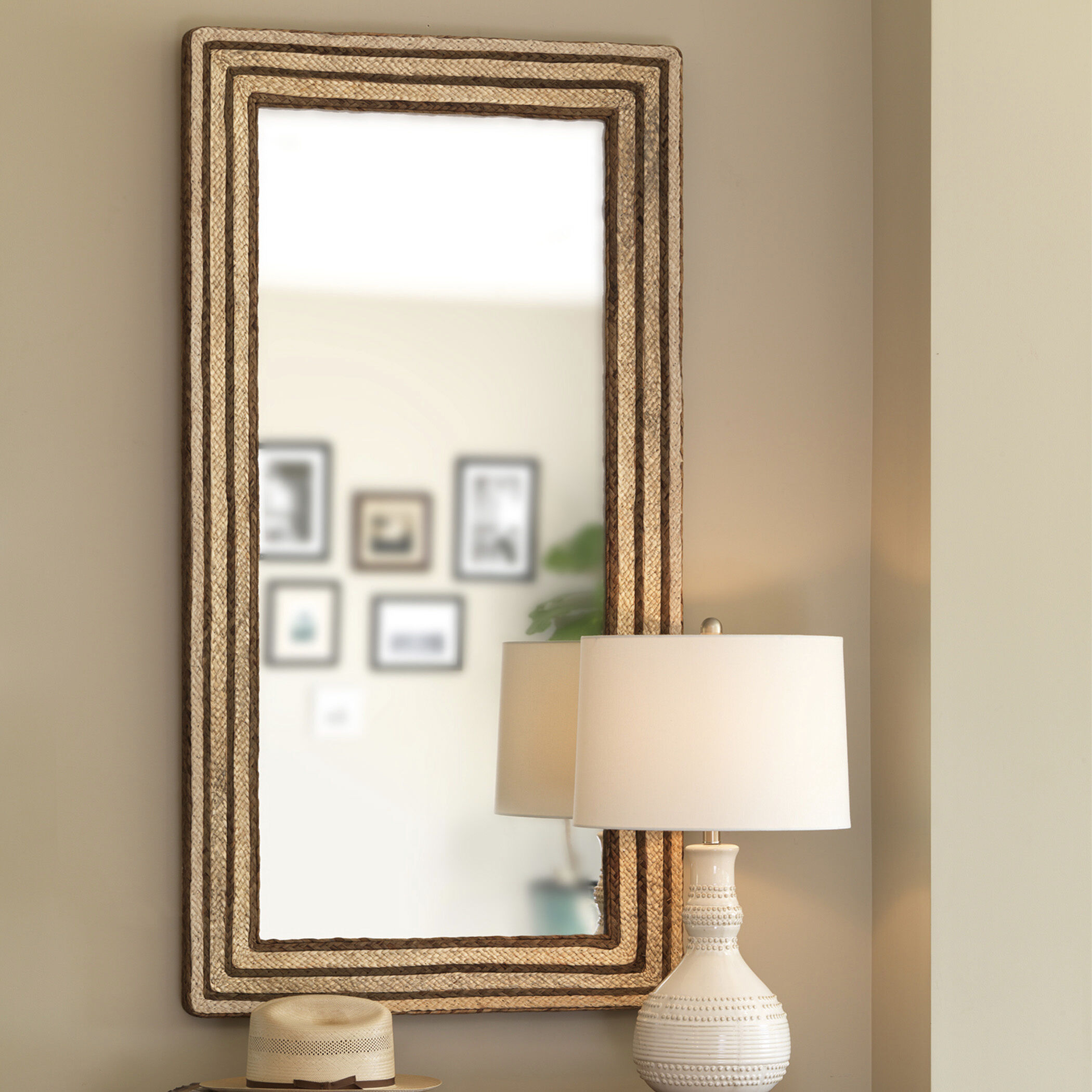 Evergreen 58 X 30 inch Natural Mirror