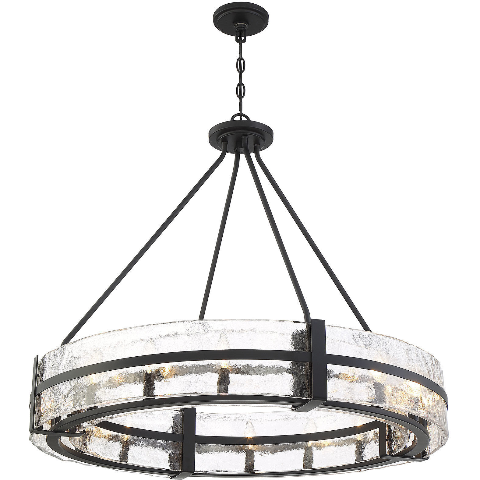 Hudson 12 Light 36 inch Matte Black Pendant Ceiling Light