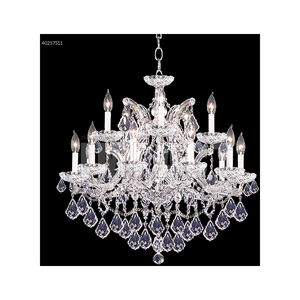 Maria Theresa 16 Light 29 inch Silver Crystal Chandelier Ceiling Light