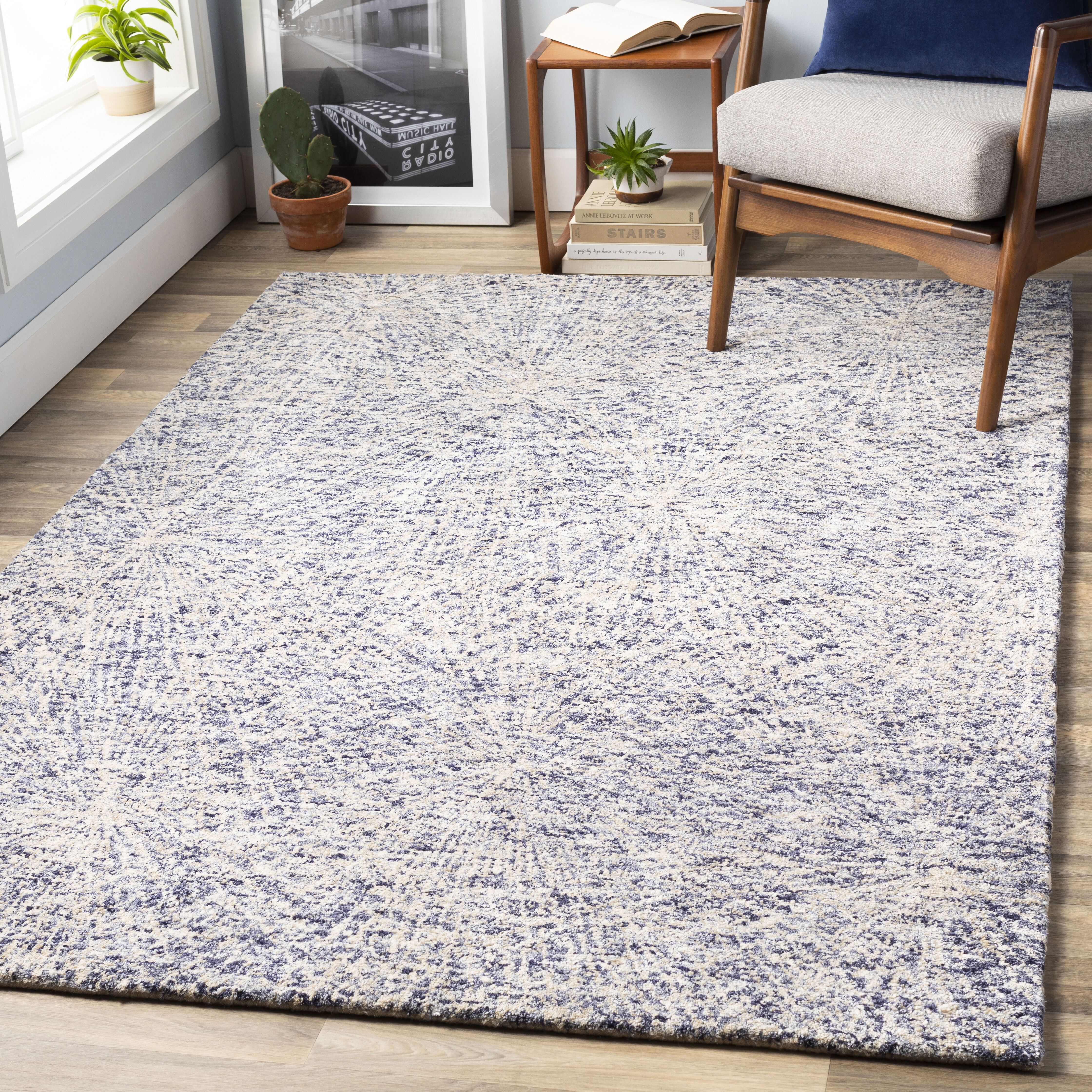 Falcon 120 X 96 inch Navy Rug in 8 x 10, Rectangle