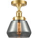 Fulton 1 Light 6.5 inch Satin Gold Semi-Flush Mount Ceiling Light