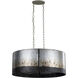 Cannery 6 Light 30 inch Ombre Galvanized Linear Pendant Ceiling Light