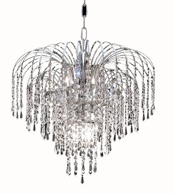 Falls 6 Light 19 inch Chrome Dining Chandelier Ceiling Light in Royal Cut