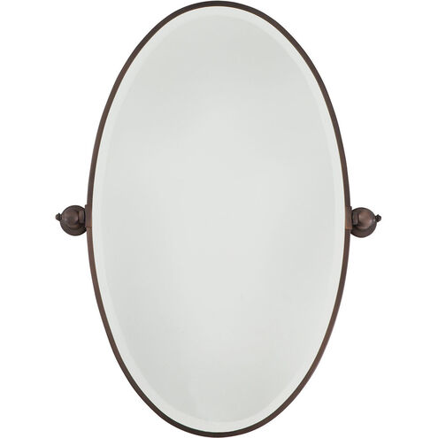 Pivot Mirrors 36 X 27 inch Dark Brushed Bronze Mirror in Dark Brushed Bronze Plated, Oval Beveled