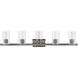 Clarion 5 Light 42 inch Black Chrome Vanity Sconce Wall Light