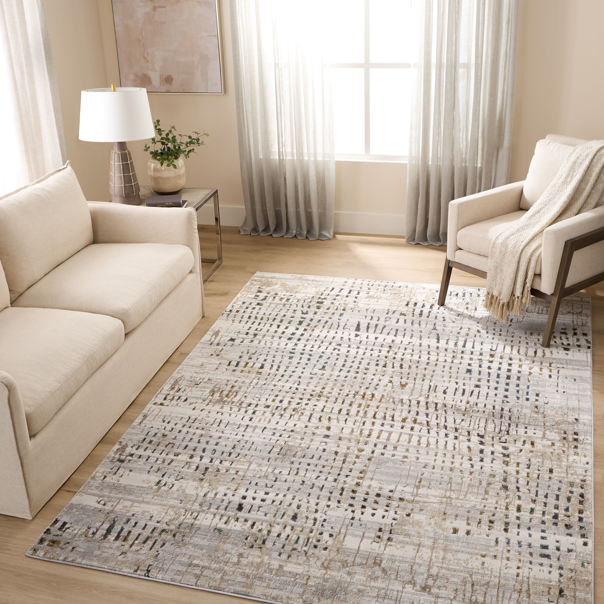 Zaria 36 X 24 inch Earth Tones Rug in 2 x 3