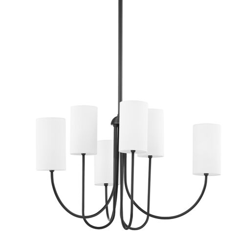 Harlem 6 Light 27.5 inch Old Bronze Chandelier Ceiling Light