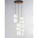 Soji LED 15.75 inch Black and Gold Multi-Light Pendant Ceiling Light