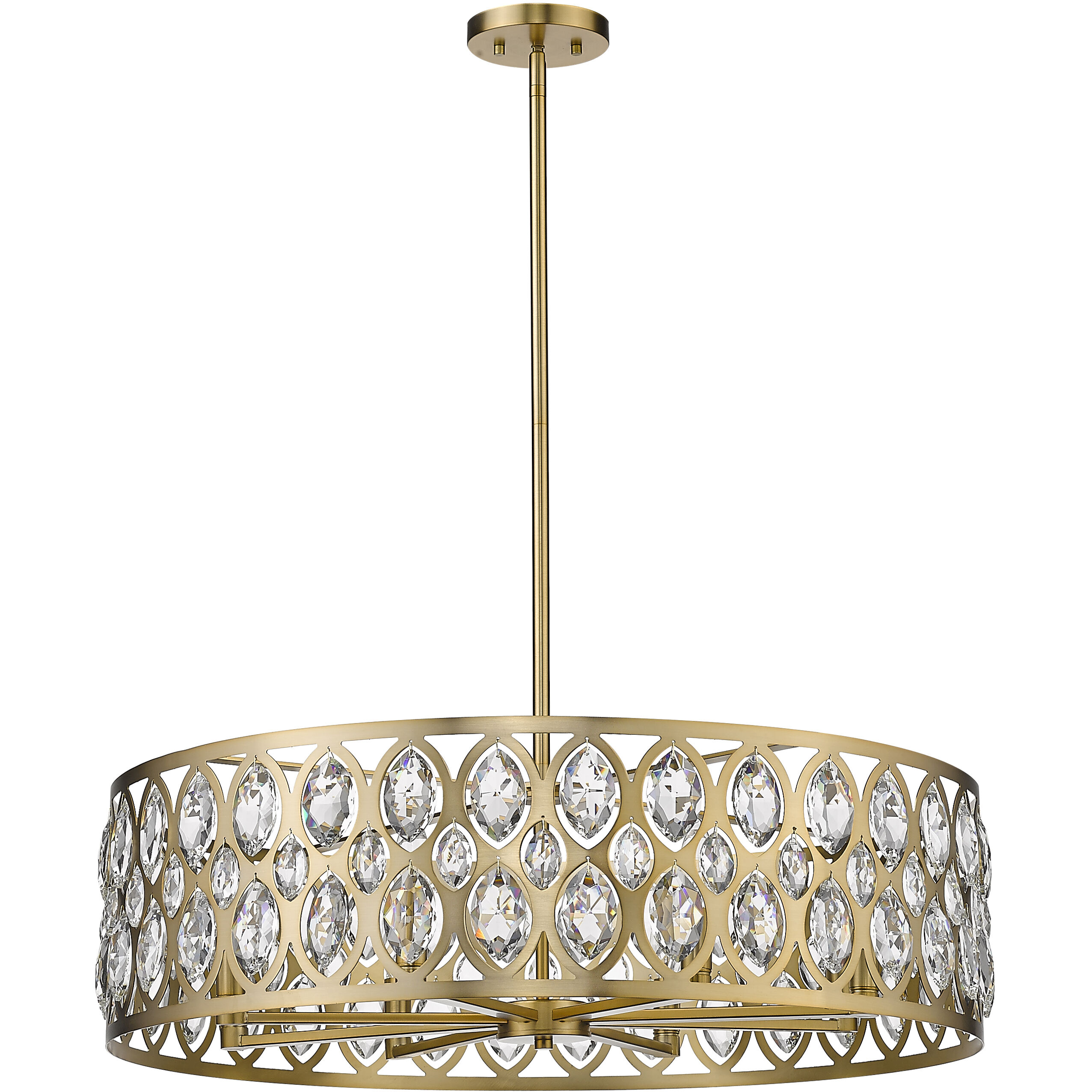 Dealey 8 Light 30.25 inch Heirloom Brass Chandelier Ceiling Light