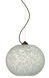 Luna 1 Light Bronze Pendant Ceiling Light in Carrera Glass, Incandescent