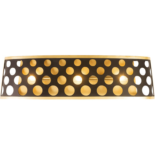 Bailey 3 Light 26 inch Gold Bath Vanity Wall Light
