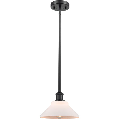 Ballston Orwell 1 Light 8 inch Matte Black Pendant Ceiling Light in Matte White Glass, Ballston