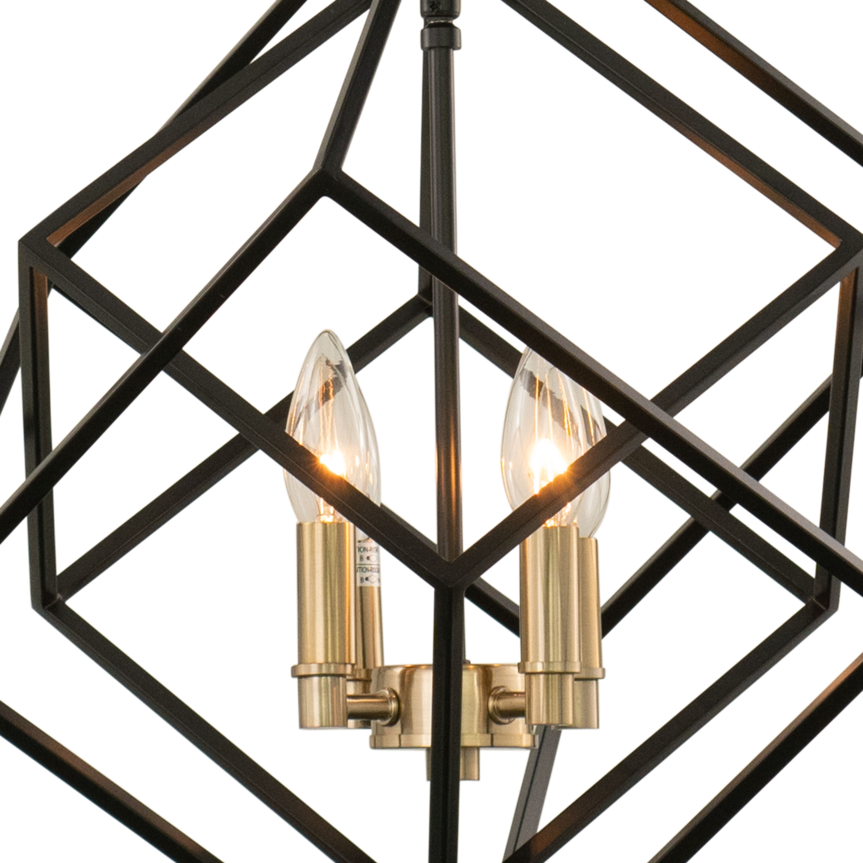 Rad LED 17.5 inch Black and Natural Brass Pendant Ceiling Light