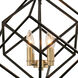 Rad LED 17.5 inch Black and Natural Brass Pendant Ceiling Light