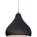 Radiance 1 Light 8 inch Gloss Black and Matte White and Brushed Nickel Pendant Ceiling Light