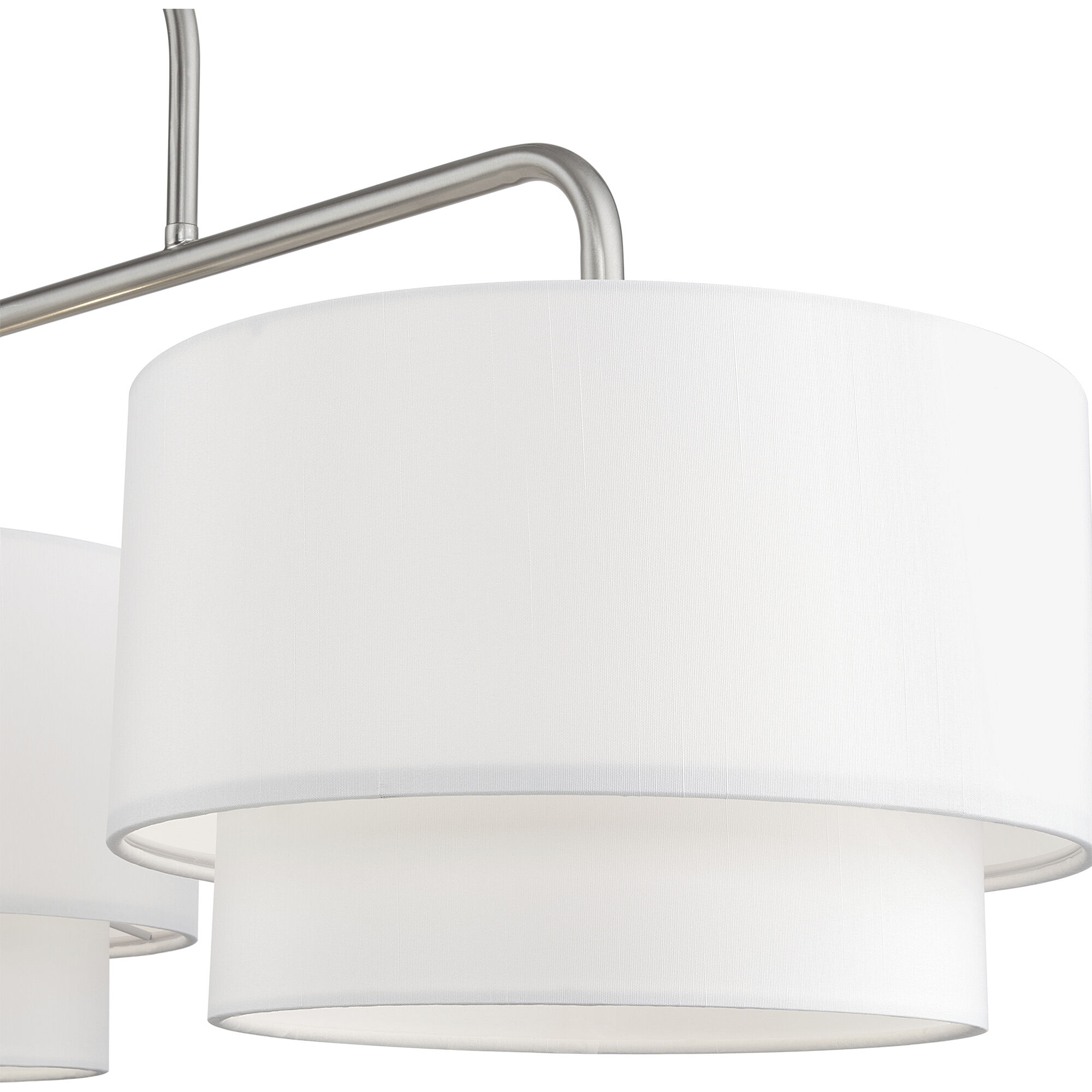 Manorwood 3 Light 49 inch Brushed Nickel Linear Chandelier Ceiling Light