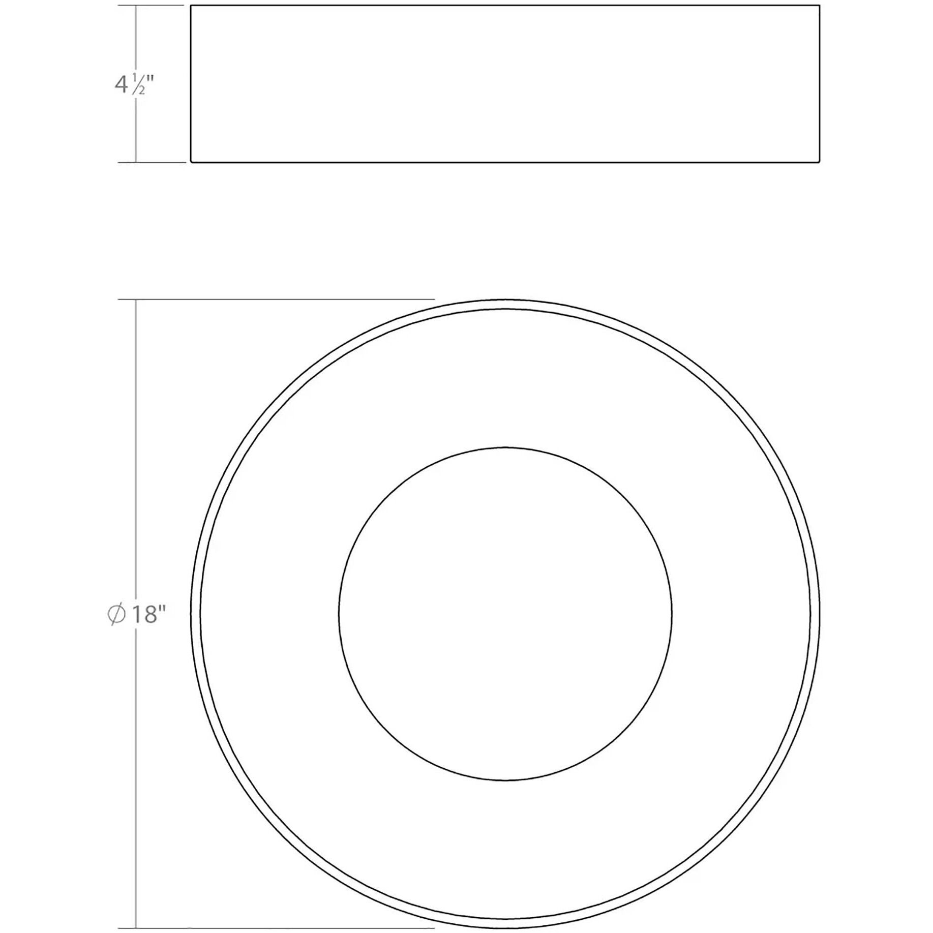 Ilios LED 18 inch Satin White Surface Mount Ceiling Light