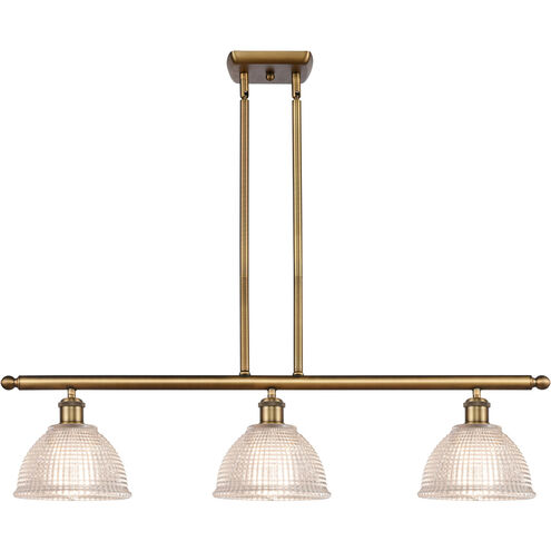 Ballston Arietta 3 Light 36 inch Brushed Brass Island Light Ceiling Light, Ballston