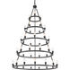 Ballston Saloon 45 Light 60 inch Matte Black Chandelier Ceiling Light